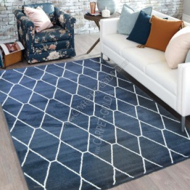 Бельгийский ковер Ambiance 81228 Navy-White