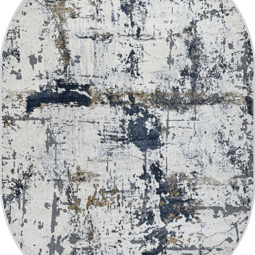Турецкий ковер Regnum 37379A OVAL BLUE / L.GREY