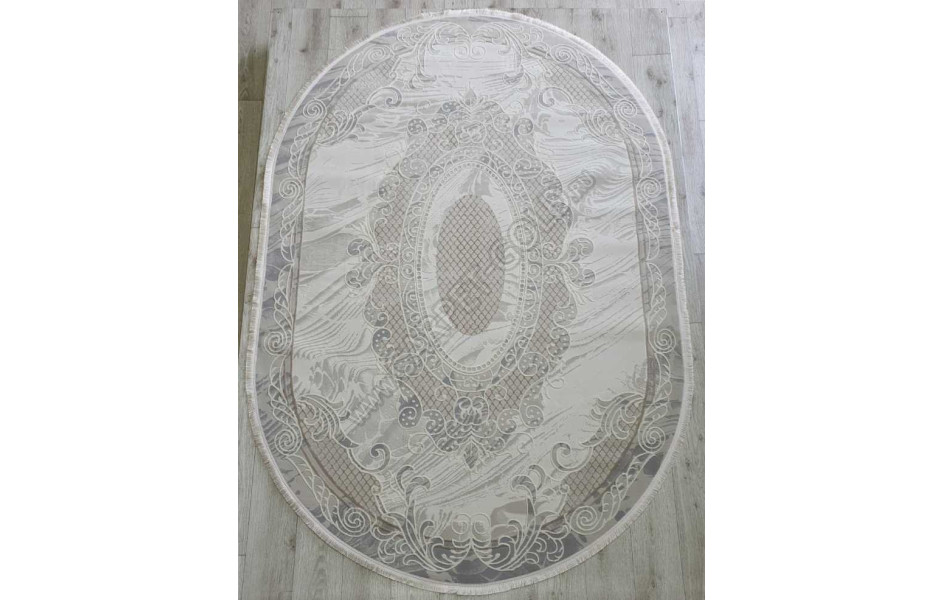 Турецкий ковер Amatis Lux 36565A OVAL L.BEIGE / L.BEIGE