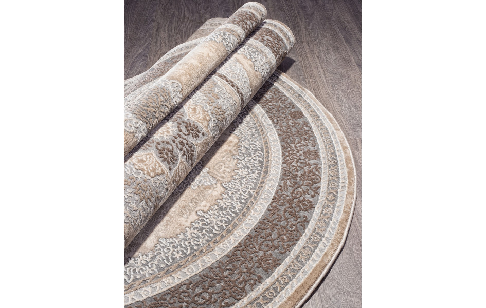 Ковер турецкий овальный 04037C GREY / BROWN - коллекция ARMINA