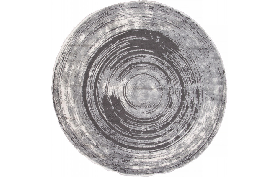 Ковер 00843G - GREY / GREY - Круг - коллекция SAFIR рисунок круги