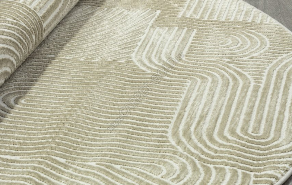 Ковер E508AK - D.BEIGE / BEIGE - Овал - коллекция SIROCCO