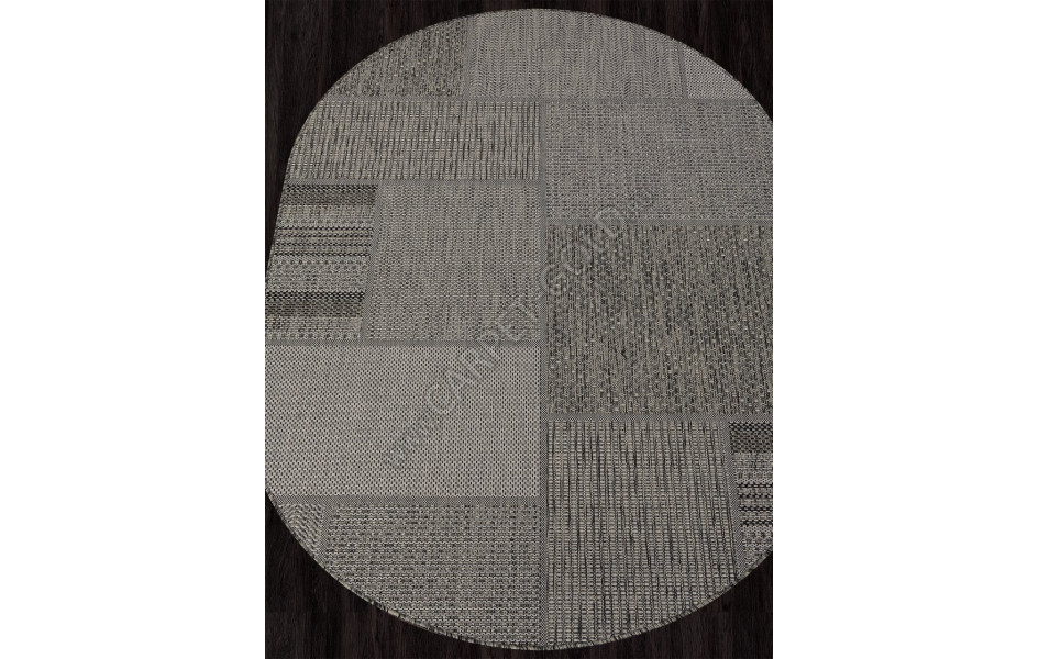 Ковер S139 - BLACK-GRAY - Овал - коллекция KAIR