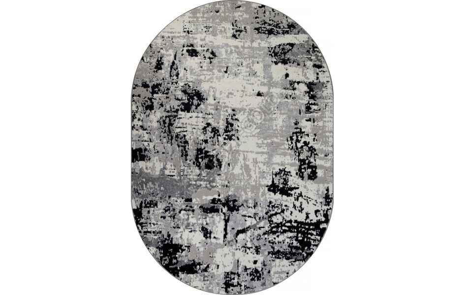 Ковер F284 - DARK GRAY - Овал - коллекция PALERMO