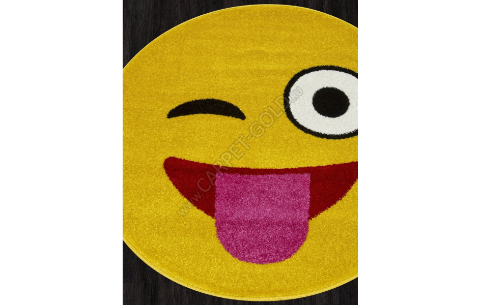 Ковер NC17 - YELLOW - Круг - коллекция SMILE