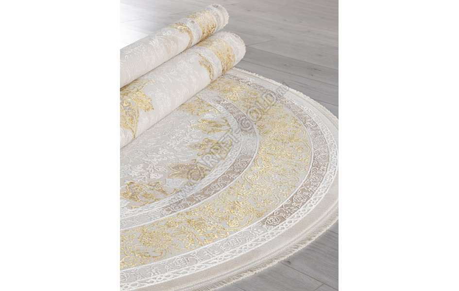 Ковер A064A - CREAM / GOLD FDY - Овал - коллекция ZARINA