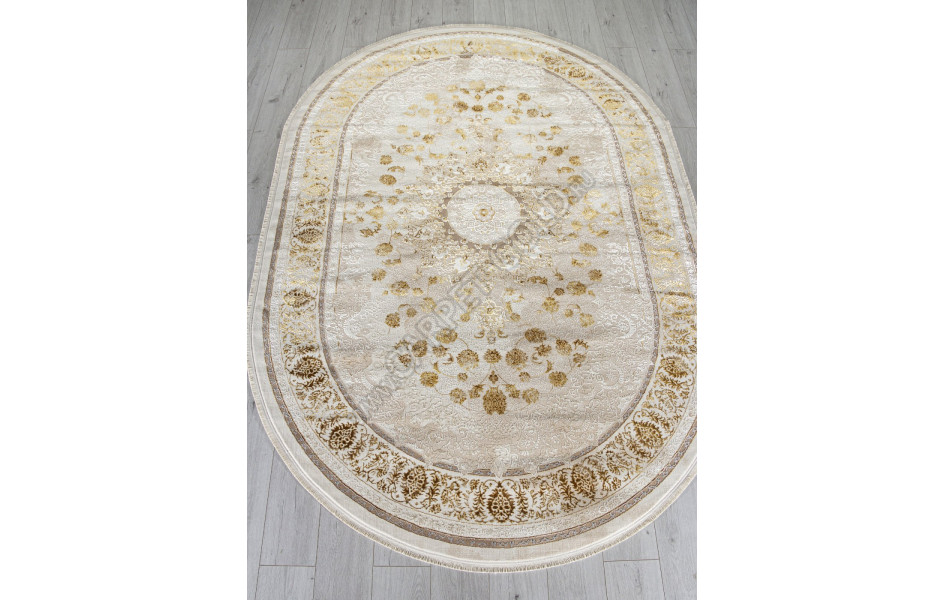 Ковер A123B - CREAM / GOLD FDY - Овал - коллекция ZARINA